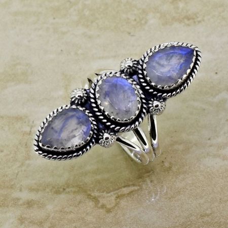 Classic Dainty Sapphire 925 Sterling Silver Ring